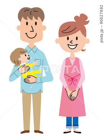 新米　パパ　ママ　ファミリー　イラスト 90027692