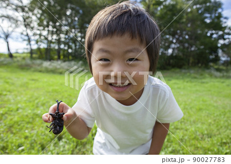 昆虫採集をする子ども 昆虫採集をする子ども 90027783