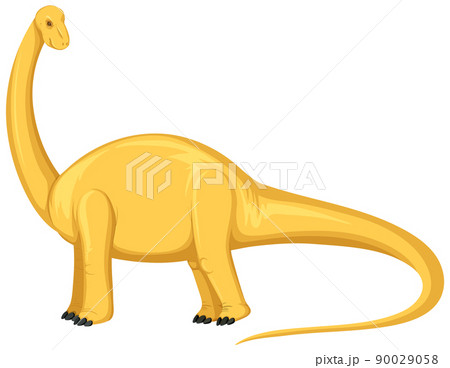 A dinosaur brontosaurus on white background 90029058