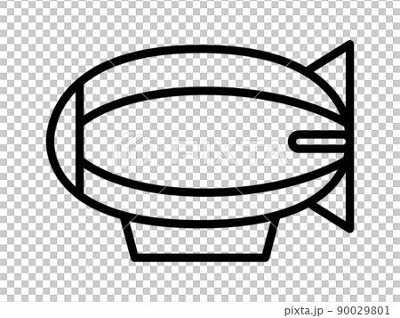 簡單的飛艇線描圖標 簡單的飛艇線描圖標 90029801