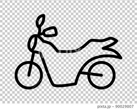 Simple bike line drawing icon 90029807