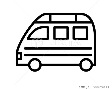シンプルな救急車の線画アイコン 90029814