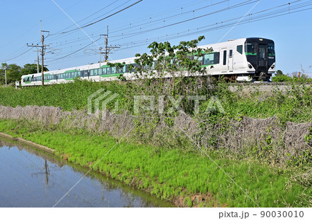 鉄道　JR東日本：特急あしかが大藤まつり4号　E257系5500番台 90030010