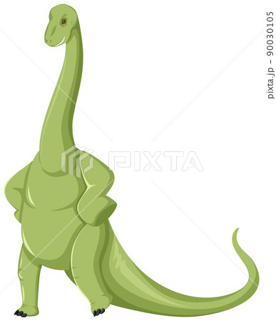 A dinosaur brontosaurus on white background 90030105