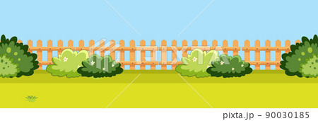 Scene of backyard with a fence 90030185