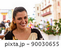 Portrait of a latina woman in a sunny day 90030655