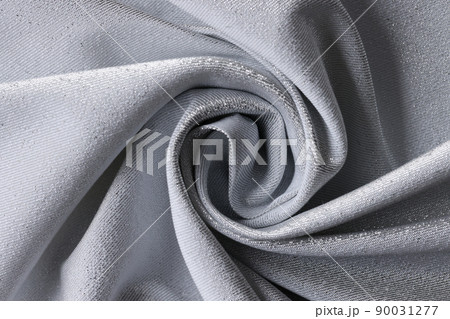 Texture of gray linen or cotton fabric closeup 90031277