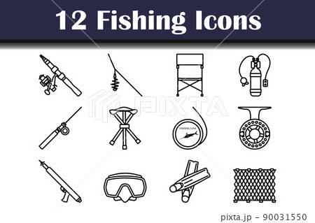 Fishing Icon Set Fishing Icon Set 90031550