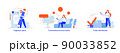 People use smartphones, delivery, flights 90033852