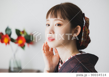 大島紬　柄半襟　　 90034514