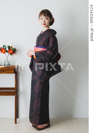 大島紬　柄半襟　　 90034524