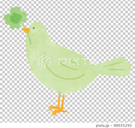Green bird and clover 90035293