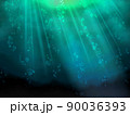 光が差し込む海の背景 90036393