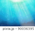 光が差し込む海の背景 90036395
