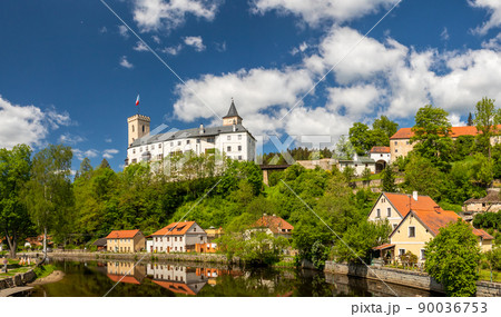 Rozmberk castle - Rosenberg castle - in South Bohemia, Rozmberk nad Vltavou, Czech Republic Rozmberk castle - Rosenberg castle - in South Bohemia, Rozmberk nad Vltavou, Czech Republic 90036753