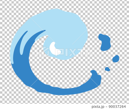 Japanese-style waves inspired by liquid animation 90037264