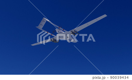 UAV ドローン 無人航空機 無人機 CG 3D イラスト 90039434