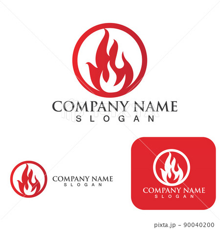 Fire Logo Template  Flame Symbol  Icon Vector 90040200