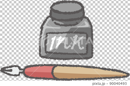 Ink bottle and pen (spoon pen) Ink bottle and pen (spoon pen) 90040493