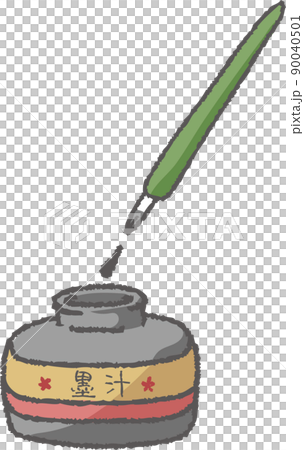 墨汁とペン(丸ペン) 90040501