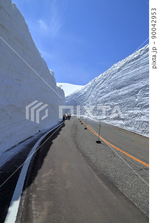 立山黒部 雪の大谷 ウォーキング ゾーンの風景 ( 2022/04/19 ) 90042953