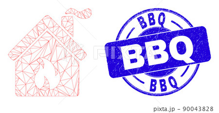 Blue Scratched BBQ Stamp and Web Carcass Kitchen Building Blue Scratched BBQ Stamp and Web Carcass Kitchen Building 90043828