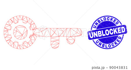 Blue Grunge Unblocked Stamp and Web Mesh Key Gear Blue Grunge Unblocked Stamp and Web Mesh Key Gear 90043831