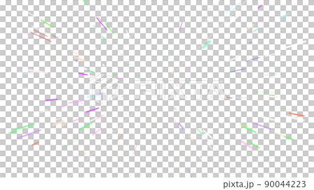 CGパーティクル　多数の拡散するレーザーのフレーム 90044223