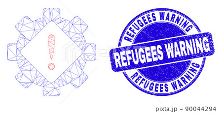 Blue Grunge Refugees Warning Seal and Web Carcass Gear Warning Blue Grunge Refugees Warning Seal and Web Carcass Gear Warning 90044294