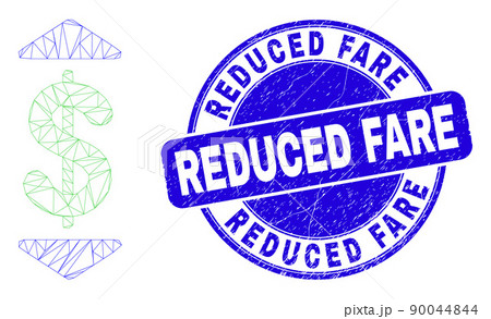 Blue Scratched Reduced Fare Seal and Web Mesh Dollar up Down Blue Scratched Reduced Fare Seal and Web Mesh Dollar up Down 90044844