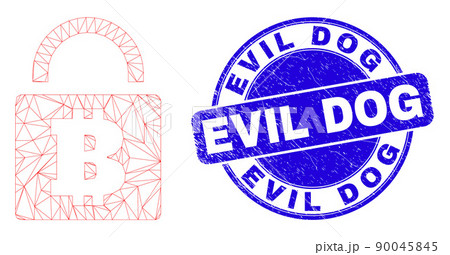 Blue Grunge Evil Dog Seal and Web Mesh Bitcoin Lock Blue Grunge Evil Dog Seal and Web Mesh Bitcoin Lock 90045845