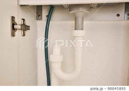 配管イメージ　手洗い　水栓　住宅 90045893