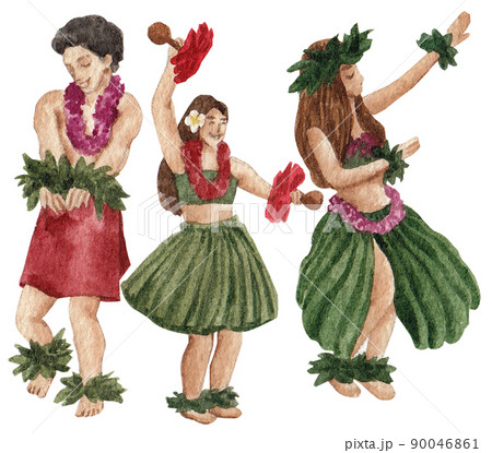 Aloha Hawaii tropical watercolor png Aloha Hawaii tropical watercolor png 90046861