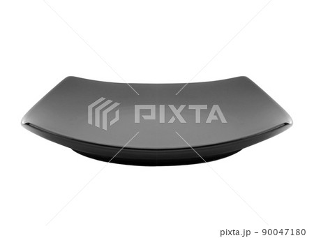 black plate isolated on white background 90047180