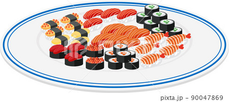 Japanese food with sushi Japanese food with sushi 90047869