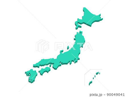 立体的な日本地図 90049041