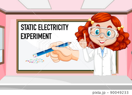 Science experiment for kids concept 90049233