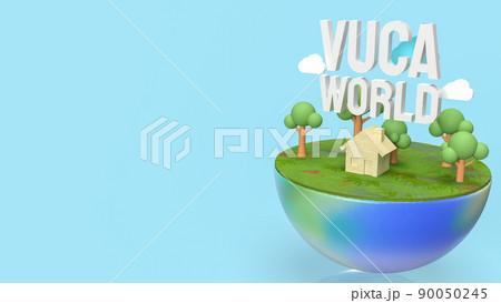 The vuca world  white text for abstract background concept 3d rendering 90050245