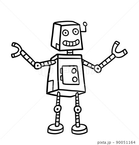 Robot. Doodle character. Robot. Doodle character. 90051164