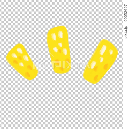 Yellow lemon texture dashs effect cartoon illustration 90052697