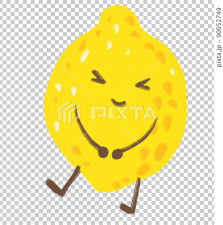 Yellow lemon happy smile active cartoon illustration Yellow lemon happy smile active cartoon illustration 90052749