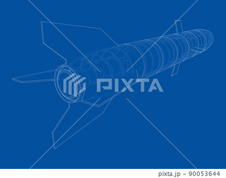 Military missile army rocket. Vector Military missile army rocket. Vector 90053644