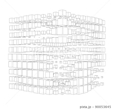 Vector abstract boxes background 90053645