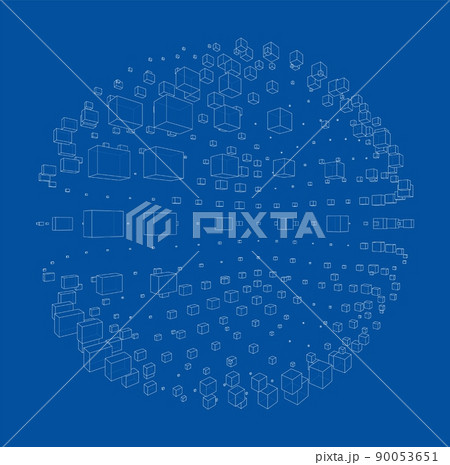 Vector abstract sphere background Vector abstract sphere background 90053651