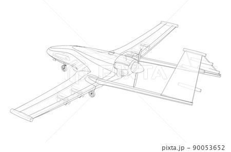 Military Predator Drone. Vector Military Predator Drone. Vector 90053652