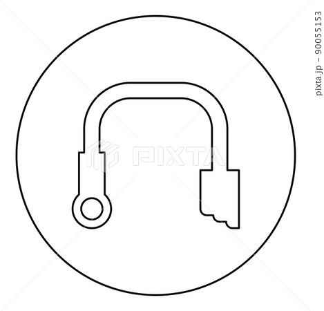 Pipe for water icon in circle round black color vector illustration image outline contour line thin style Pipe for water icon in circle round black color vector illustration image outline contour line thin style 90055153