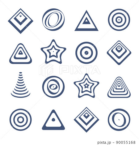 Abstract design elements. Geometric shapes. 90055168