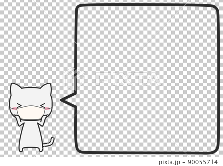 A simple square balloon with a cat wearing a mask 90055714