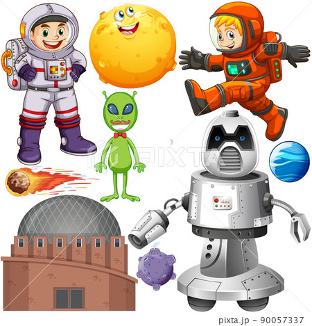 Set of space objects in space 90057337