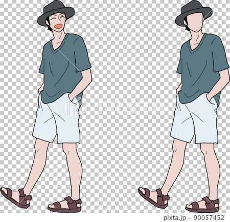 穿著夏裝的青年 穿著夏裝的青年 90057452